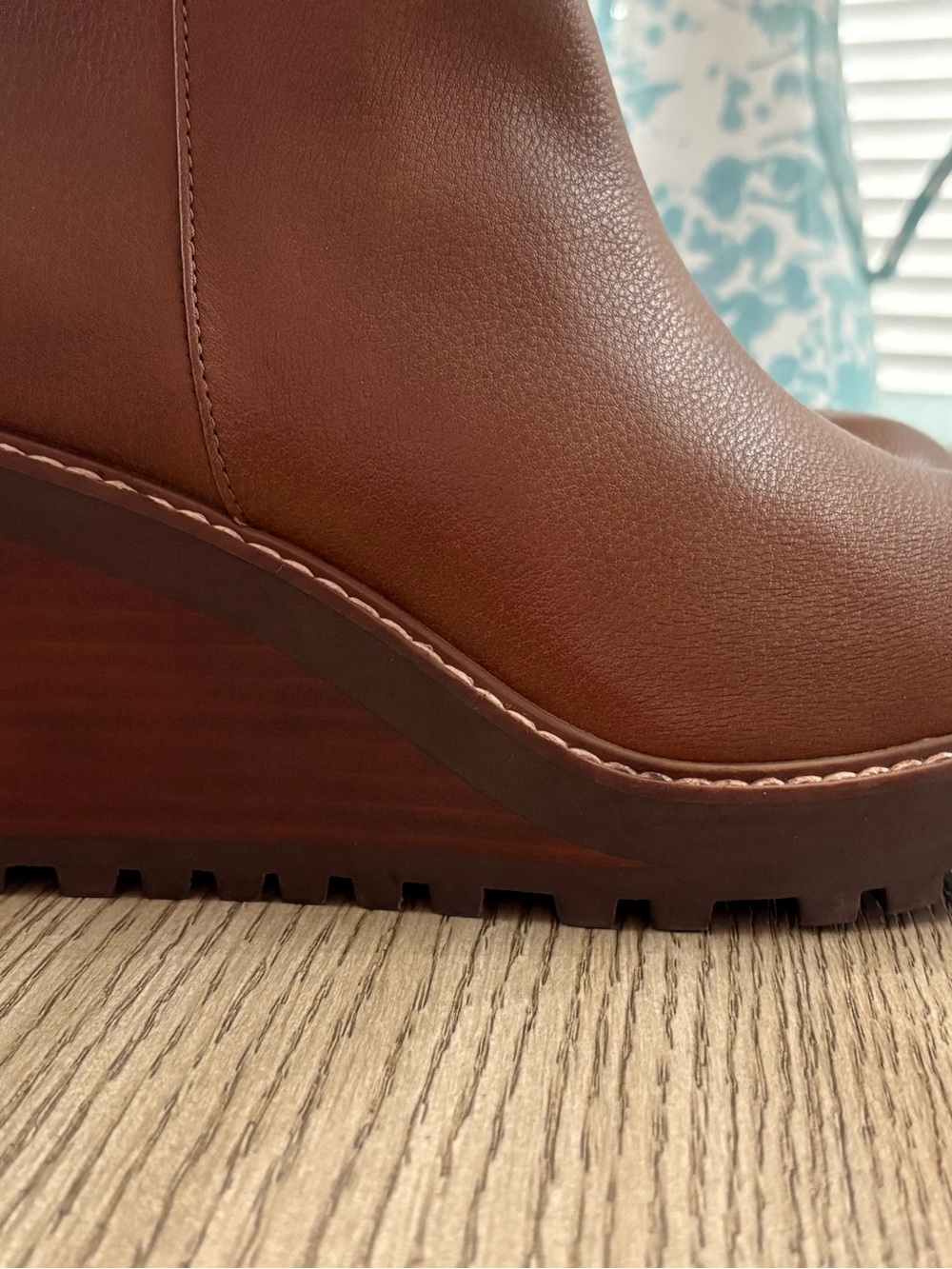 NEW In Box Adrena Brown Tall Wedge Boot Size 7.5 - Picture 5 of 12